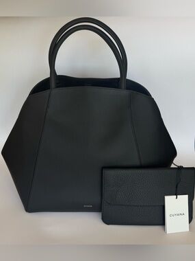 CUYANA Forma Satchel in Black + NWT Black System Flap in Excellent Condition